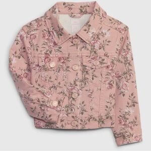 EUC Gap X LoveShackFancy floral denim jacket — toddler size 4